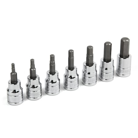Powerbuilt 7Pc 3/8" Drive Metric Hex Bit Sockets 648663